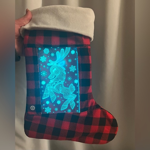 Yew Stuff Christmas Stockings for Men Women Kids Pets LED Light up Xmas - Picture 4 of 6